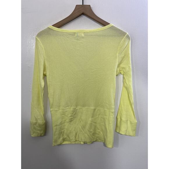 Vtg Y2K 90s Bella Minimalist Baby Cardigan S Academia Parisian Butter Yellow - Picture 11 of 16